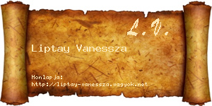 Liptay Vanessza névjegykártya